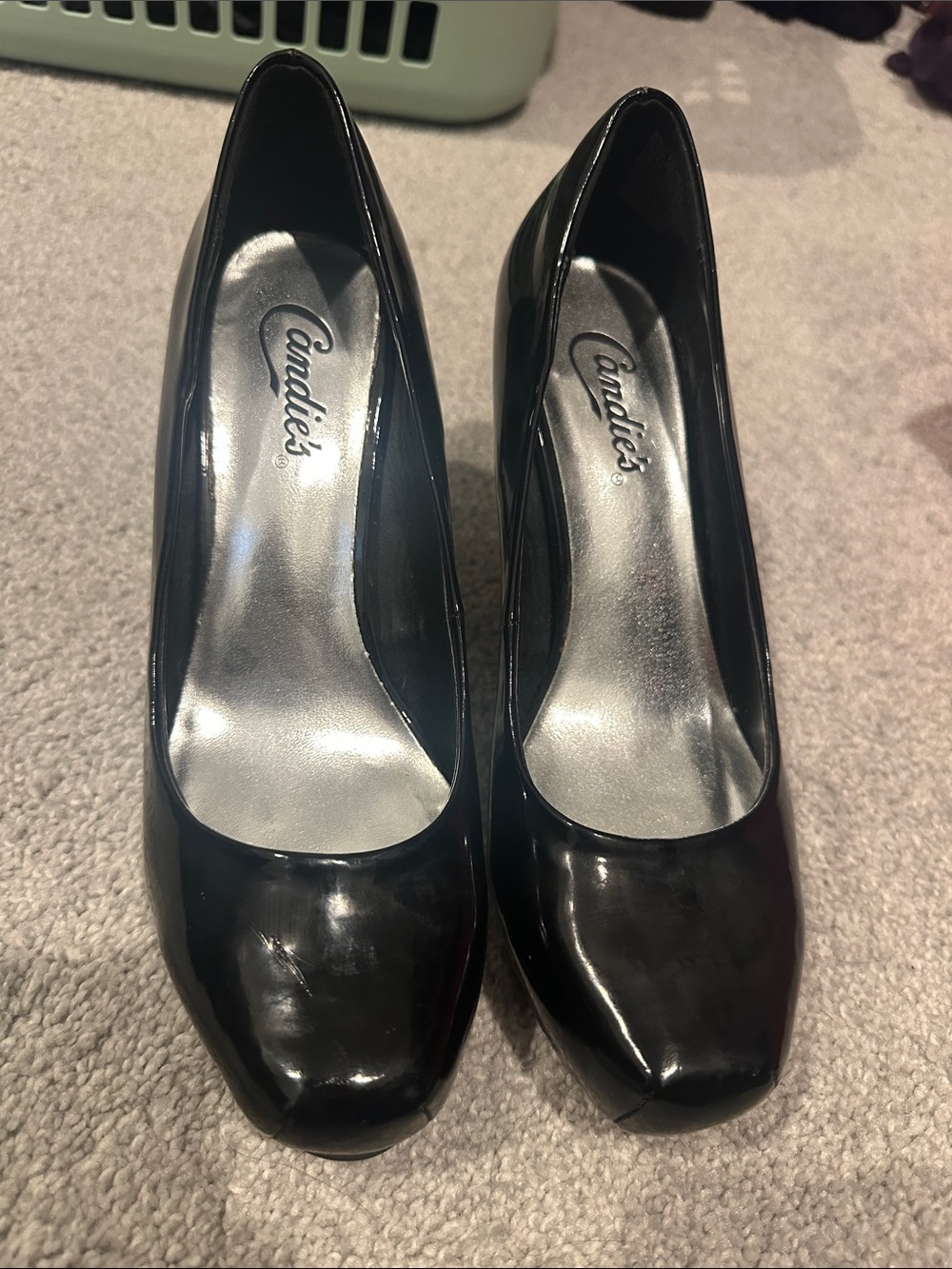 Candie's Black Patent Leather Classic Pumps 3 inch